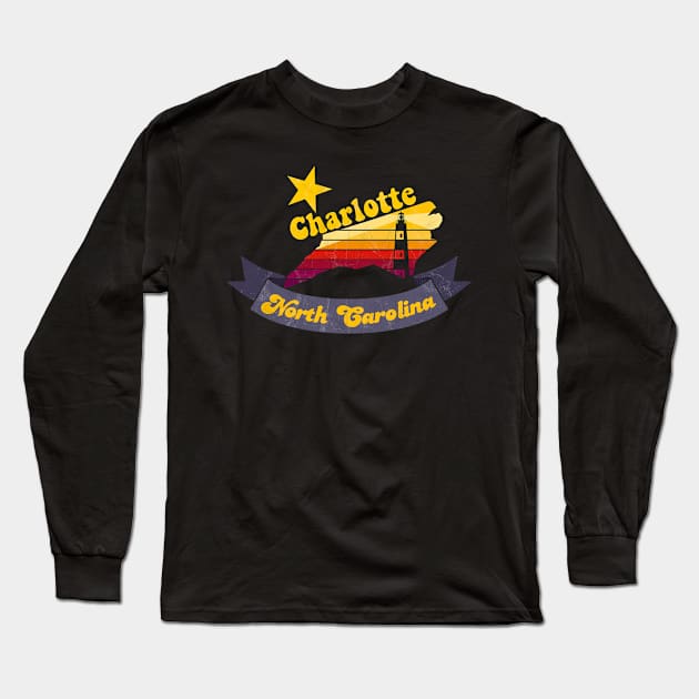 Charlotte North Carolina Long Sleeve T-Shirt by Jennifer